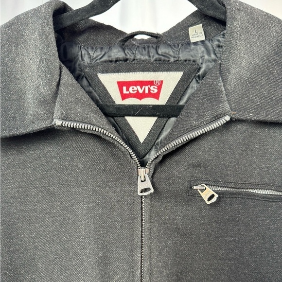 Levi’s Wool Blend Full Zip Jacket in Dark Grey Size Large - Picture 7 of 7